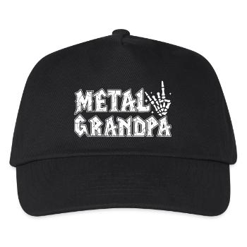 Metal Opa Geschenk Opa Heavy Metal Rock - Kinder Basecap - Schwarz - Vorne