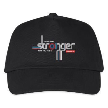 Stronger than you think – Retro Typo - Kids’ Baseball Cap - black - Front