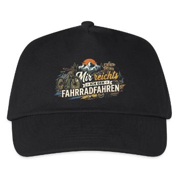 Mir Reichts Ich GEH Fahrradfahren - Kinder Basecap - Schwarz - Vorne