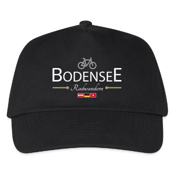 Bodensee Radwandern - Kinder Basecap - Schwarz - Vorne
