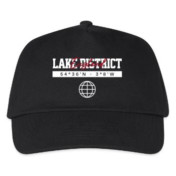 Lake District England Koordinaten Souvenir - Kinder Basecap - Schwarz - Vorne
