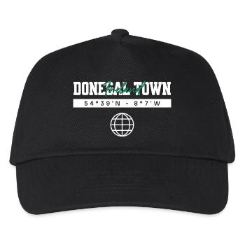 Donegal Town Irland Koordinaten Reise Souvenir - Kinder Basecap - Schwarz - Vorne