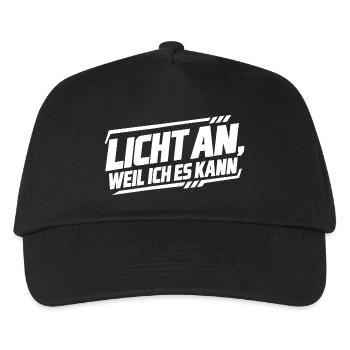 Veranstaltungstechnik Licht an. Weil ich es kann - Kinder Basecap - Schwarz - Vorne