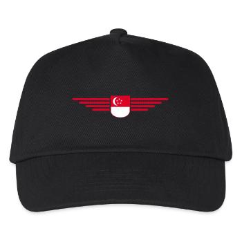 Singapour Fan Outfit Design T Shirt - Casquette de baseball Enfant - noir - Devant