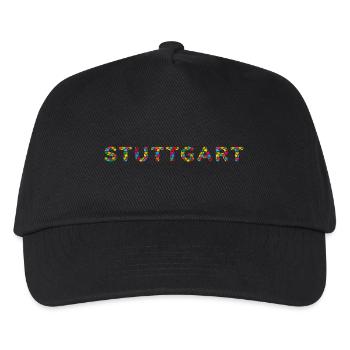 Stuttgart T-Shirt – Heimat & Skyline Style - Kinder Basecap - Schwarz - Vorne