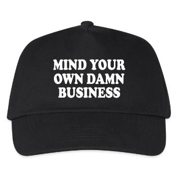 mind your own damn business - Kinder Basecap - Schwarz - Vorne