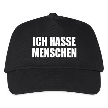 Ich hasse menschen - Kinder Basecap - Schwarz - Vorne
