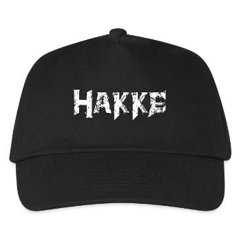 Hakke! Musik Konzert Festival Shirt - Kinder Basecap - Schwarz - Vorne
