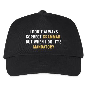 Funny English Teacher Grammar Quote - Kids’ Baseball Cap - black - Front