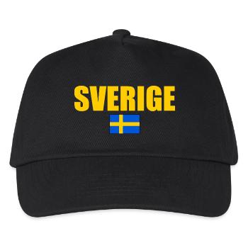 Schweden flagge - Kinder Basecap - Schwarz - Vorne