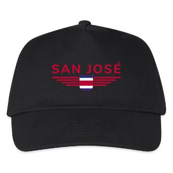 San José T-Shirt – Costa Rica Vibes - Kinder Basecap - Schwarz - Vorne