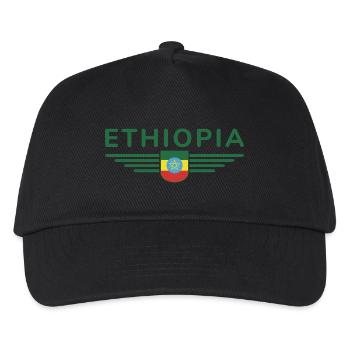 Ethiopia Design – Pride and Culture - Kids’ Baseball Cap - black - Front