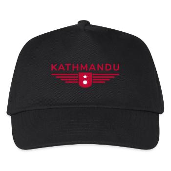 Kathmandu Design – Nepals Herz - Kinder Basecap - Schwarz - Vorne