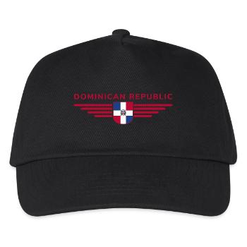 Dominikanische Republik T-Shirt Design - Kinder Basecap - Schwarz - Vorne
