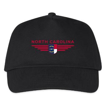 North Carolina Fan T-Shirt – Stylish & Unique - Kids’ Baseball Cap - black - Front