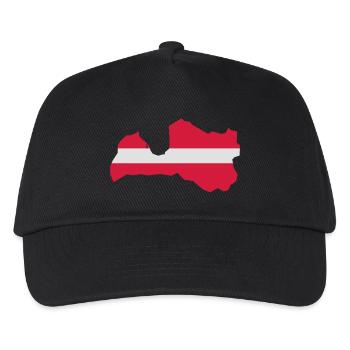 Lettland - Kinder Basecap - Schwarz - Vorne