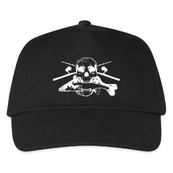 JSA Fishing Skull (L) white in high quality! - Kinder Basecap - Schwarz - Vorne