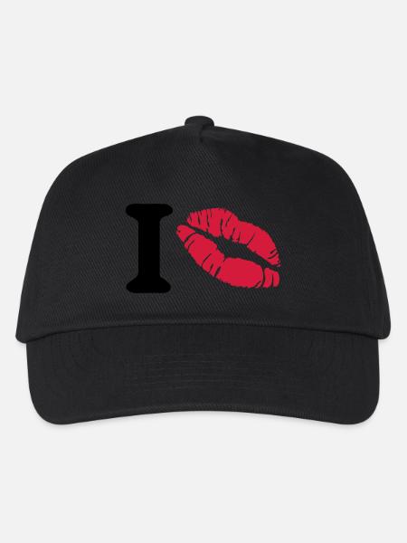 i love - Kinder Basecap - Schwarz