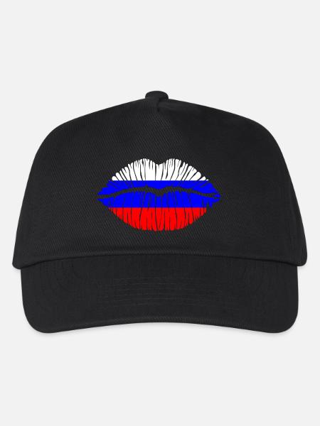 Kuss Russland - Kinder Basecap - Schwarz