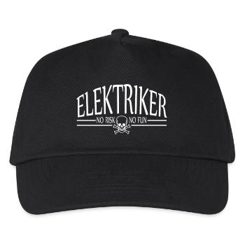 Elektriker - Kinder Basecap - Schwarz - Vorne