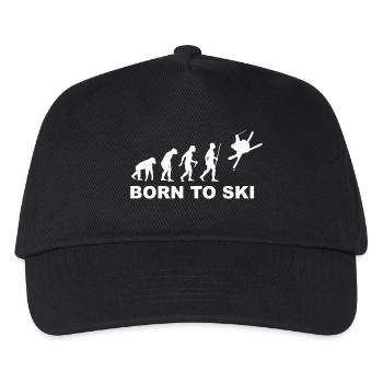 Ski_wit - Kinder Basecap - Schwarz - Vorne