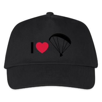 i love paragliding - Kids’ Baseball Cap - black - Front