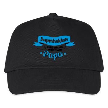 Superheld Papa - Kinder Basecap - Schwarz - Vorne