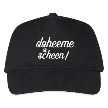 daheeme is scheen zu hause ist es schön sächsisch - Kinder Basecap - Schwarz - Vorne