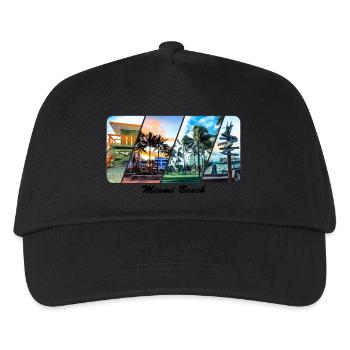 Miami Beach - Kinder Basecap - Schwarz - Vorne
