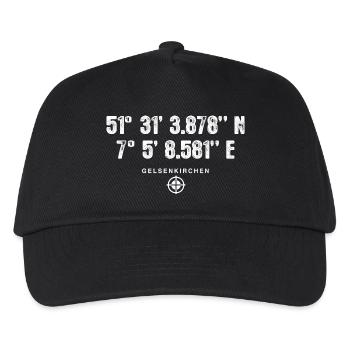 Gelsenkirchen Geocacher Globetrotter Geschenk - Kinder Basecap - Schwarz - Vorne