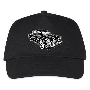 Chevy Cadilac / Muscle Car 02_schwarz weiß - Kinder Basecap - Schwarz - Vorne