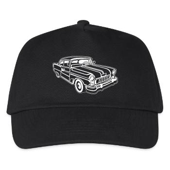 Chevy Cadilac / Muscle Car 02_weiß - Kinder Basecap - Schwarz - Vorne