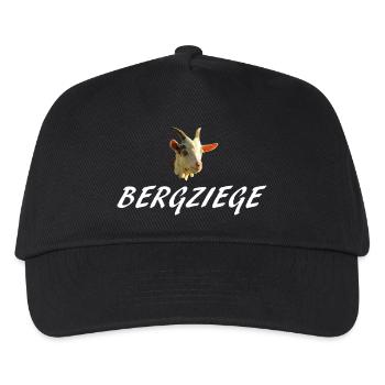 Bergziege - Kinder Basecap - Schwarz - Vorne