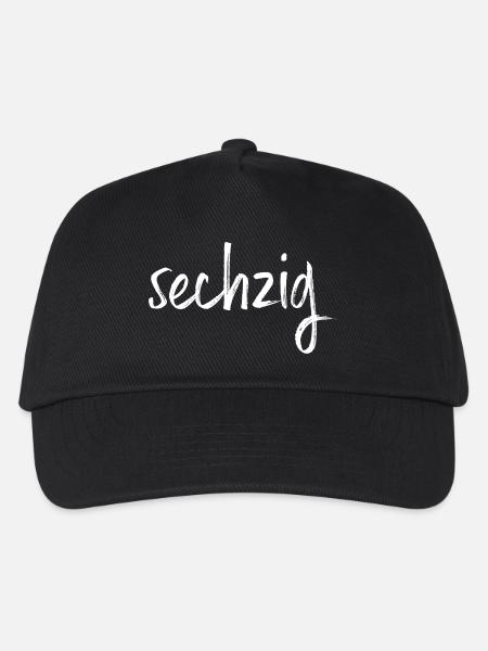 60 sechzig 60. Geburtstag Geschenk - Kinder Basecap - Schwarz
