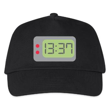 Uhr 1337 - Kinder Basecap - Schwarz - Vorne