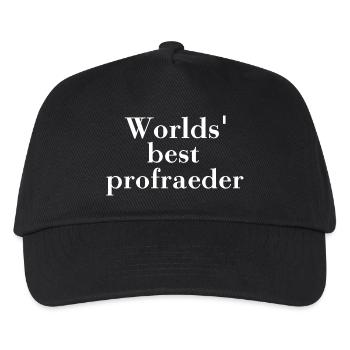Worlds best proofreader. Korrekturleser Übersetzer - Kinder Basecap - Schwarz - Vorne