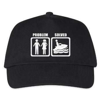 Jet Ski Shirt - problème résolu - Casquette de baseball Enfant - noir - Devant