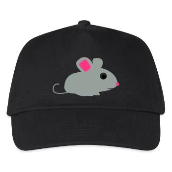 maus - Kinder Basecap - Schwarz - Vorne