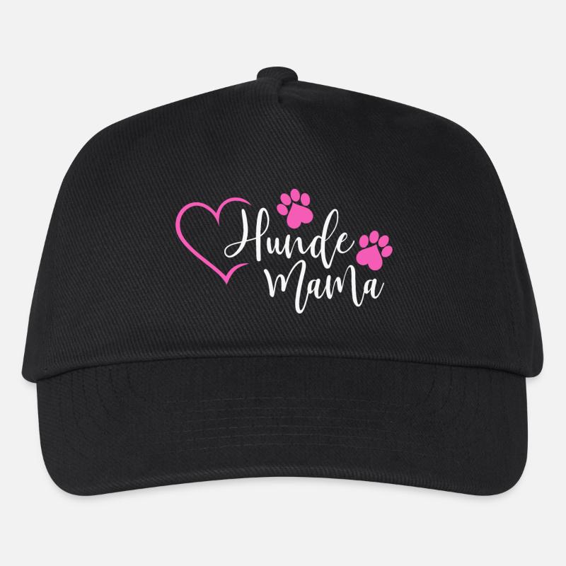 Hund Hunde Mama Hundemama - Kinder Basecap - Schwarz