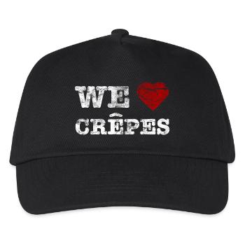 "We love crepes" vintage light - Kids’ Baseball Cap - black - Front