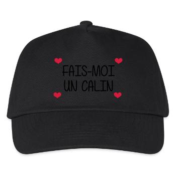 Fais-moi un calin - Casquette de baseball Enfant - noir - Devant