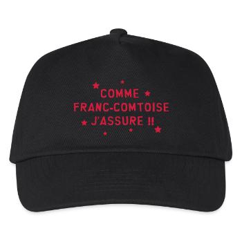 Franche-comté / Franc-Comtois / Franc-Comtoise - Casquette de baseball Enfant - noir - Devant