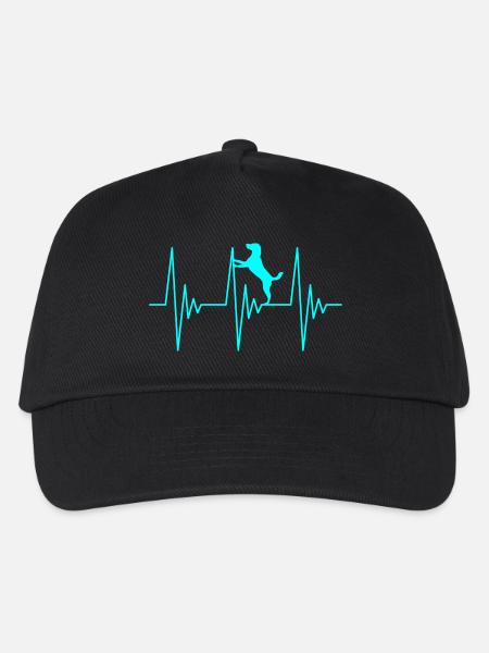 Hund EKG Liebe - Kinder Basecap - Schwarz