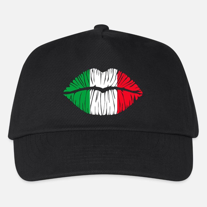 Kuss Italien - Kinder Basecap - Schwarz