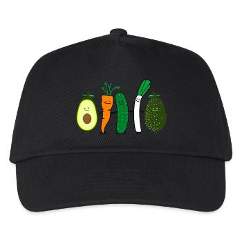 vegetable friends - Kids’ Baseball Cap - black - Front