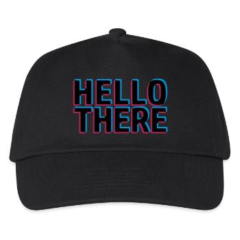 3D Effekt Hello - Kinder Basecap - Schwarz - Vorne