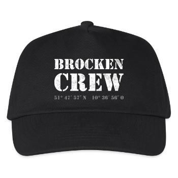 Harz Style - Brocken CREW - Harz wandern - Kinder Basecap - Schwarz - Vorne