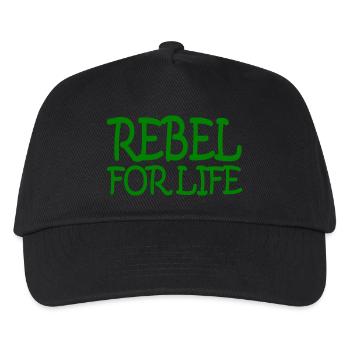 REBEL FOR LIFE - Kids’ Baseball Cap - black - Front