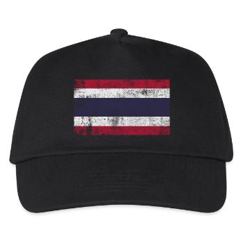 Drapeau Thaïlande Drapeau Grunge Rétro Vintage - Casquette de baseball Enfant - noir - Devant
