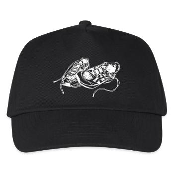Hand Drawn Sneaker Sketch - Kids’ Baseball Cap - black - Front